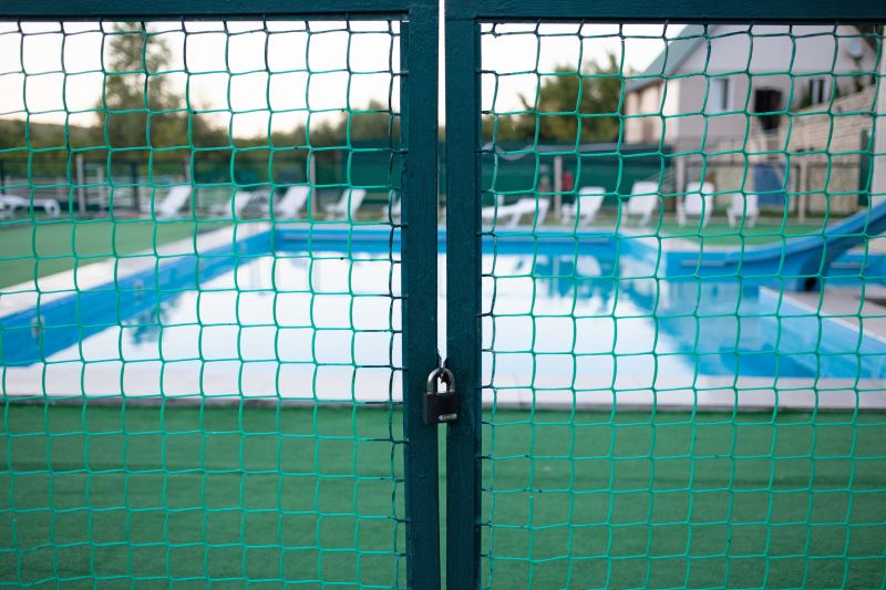 Mesh Fence with Gate Closed